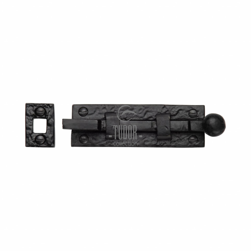 Tudor Rustic Black Ball End Necked Door Bolts – 76mm & 102mm lengths available